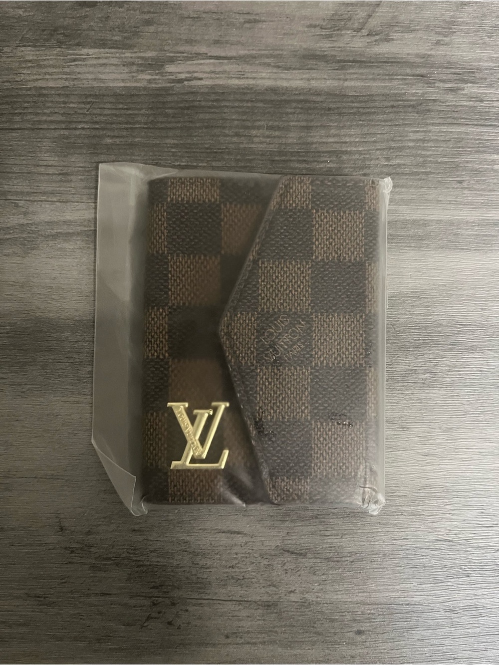 Luxury Fashion Brown Check Card Holder
